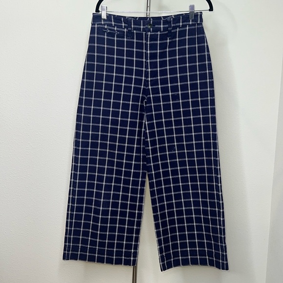 Madewell Pants - 🔹 Madewell Emmett Windowpane Cropped Wide Leg Pants